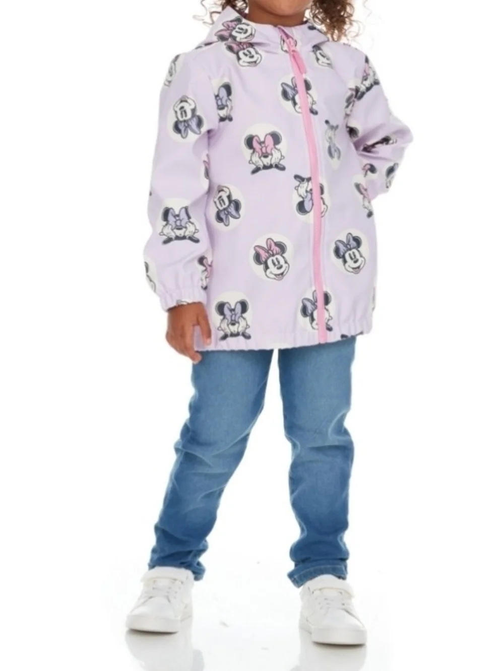 Disney Girls' Minnie Mouse Pink & Purple Raincoat